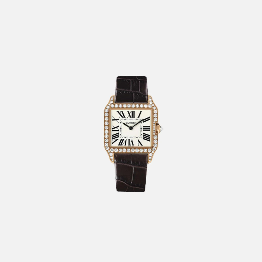 Santos Dumont Rose Gold/Diamond - Leather 44.6x34.6 mm WH100751