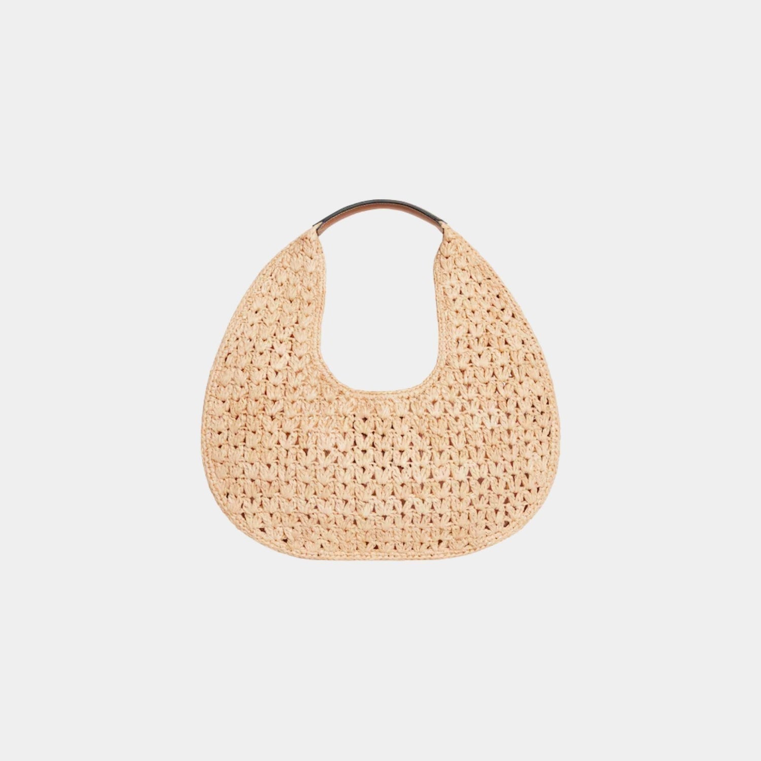 Celine Classic Panier Hobo Bag in Raffia and Calfskin