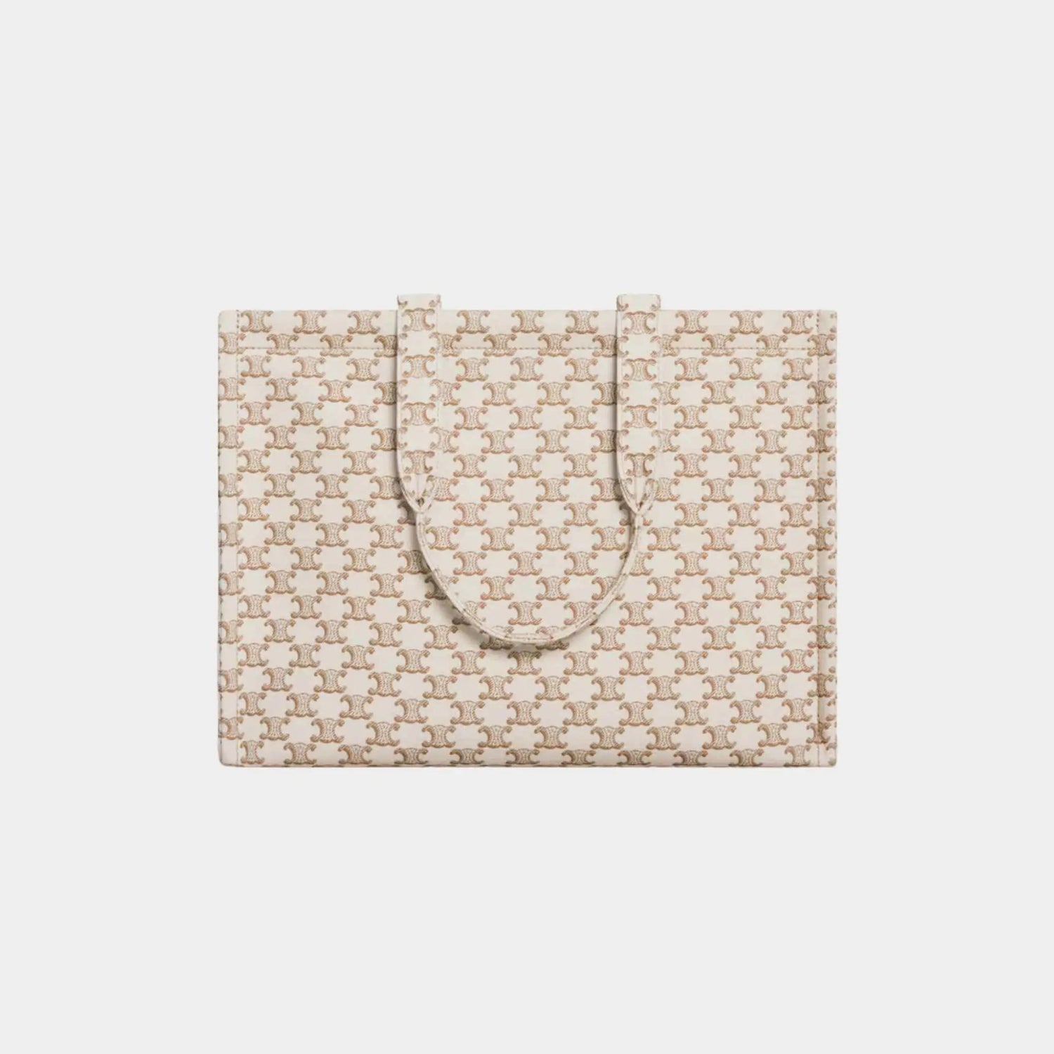 Large Cabas Thais Textile with Triomphe Print &amp; Calfskin