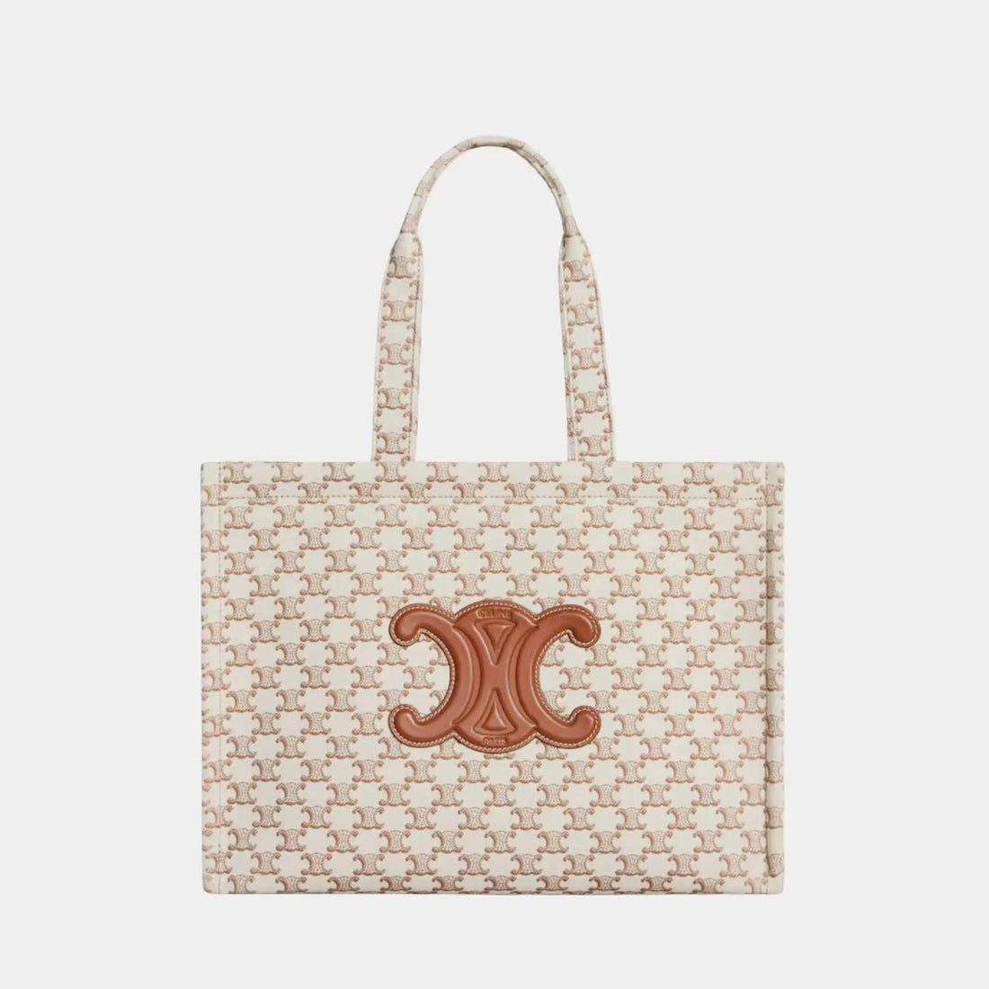 Large Cabas Thais Textile with Triomphe Print &amp; Calfskin