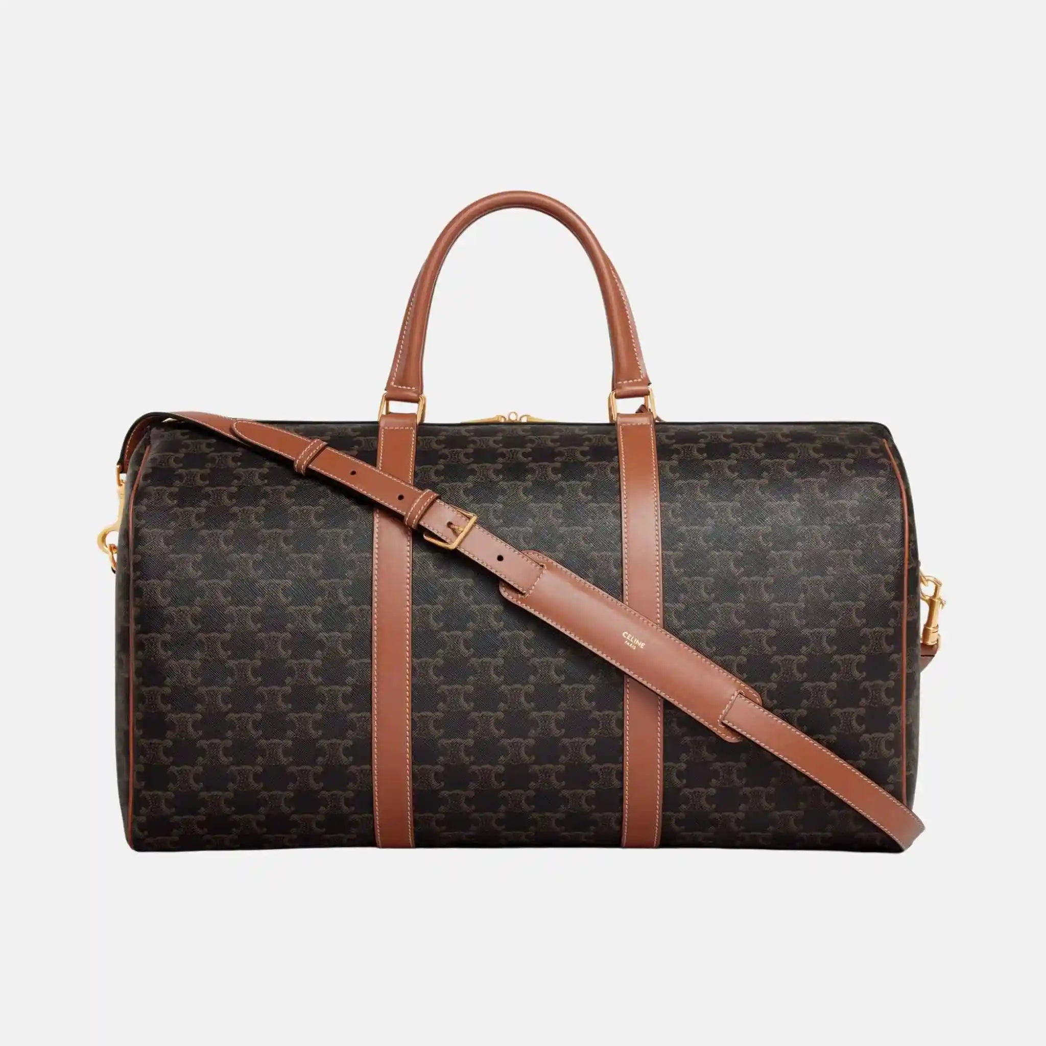 Large Travel Bag In Triomphe Canvas And Calfskin