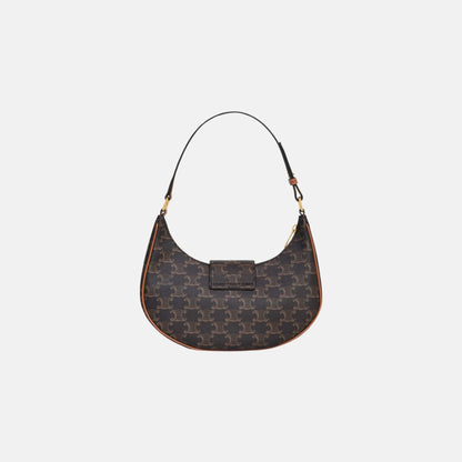Medium Ava Triomphe Bag In Triomphe Canvas And Calfskin