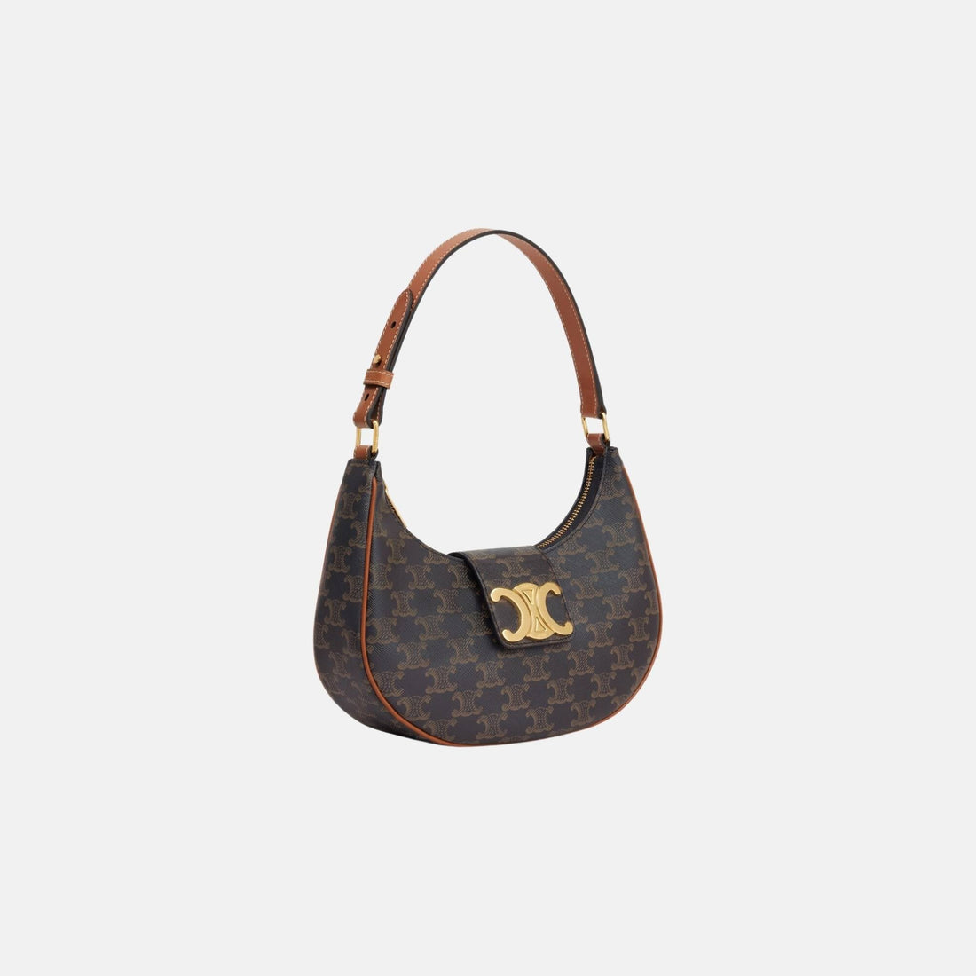 Medium Ava Triomphe Bag In Triomphe Canvas And Calfskin