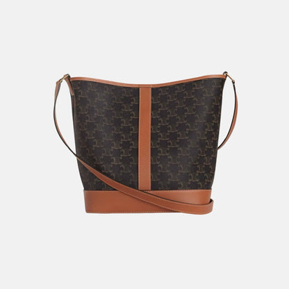 Medium Bucket Bag In Triomphe Canvas And Calfskin