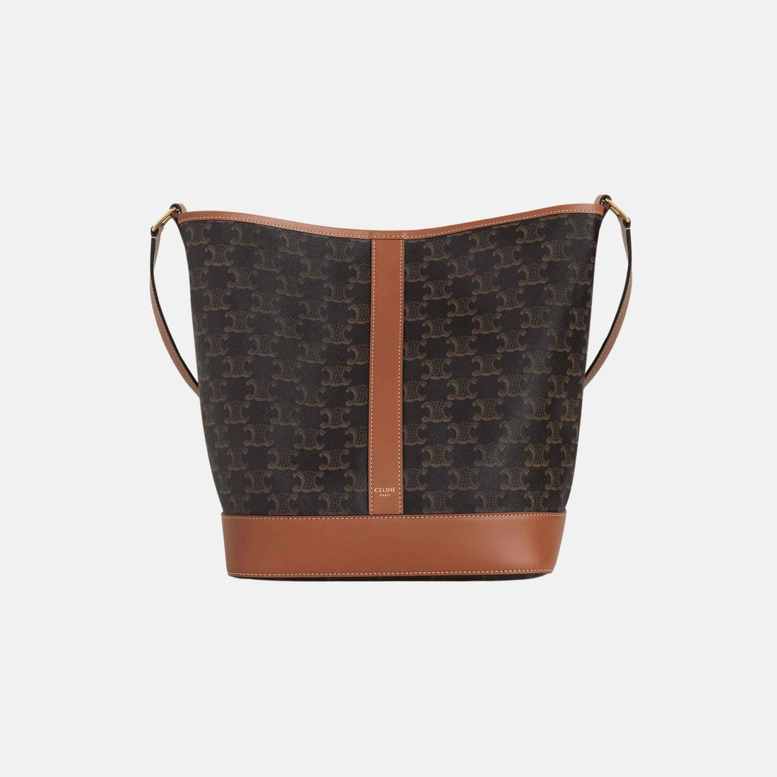 Medium Bucket Bag In Triomphe Canvas And Calfskin