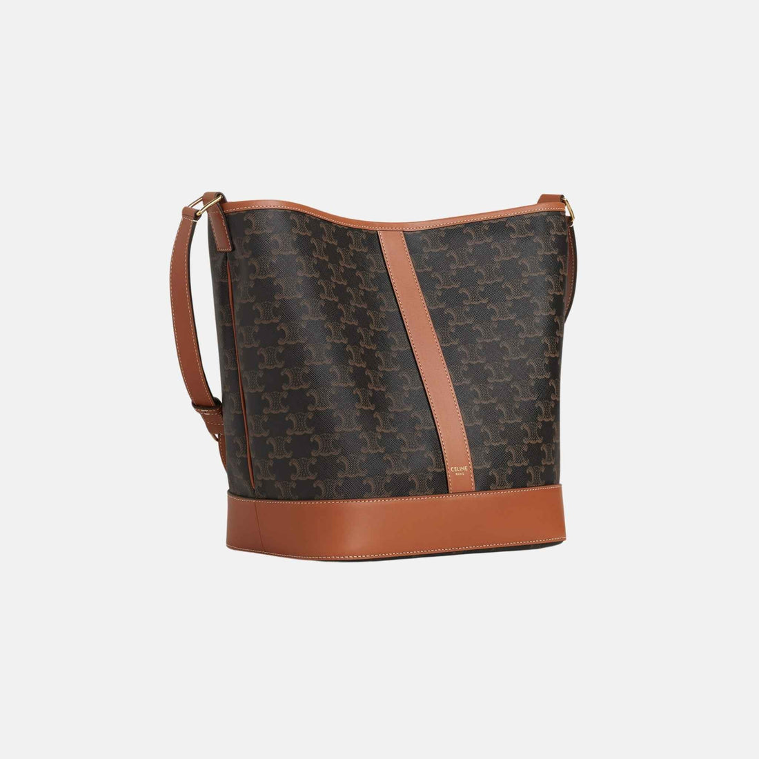Medium Bucket Bag In Triomphe Canvas And Calfskin