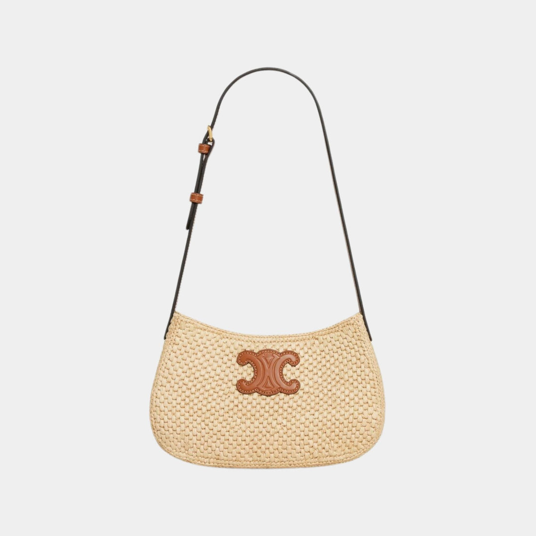 Medium Tilly Bag in Raffia and Calfskin