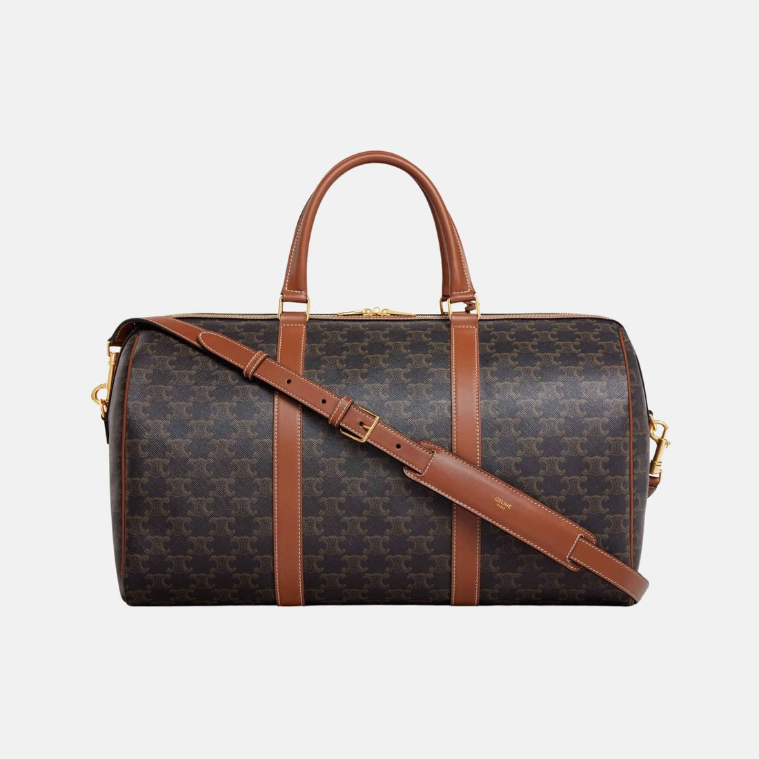 Medium Travel Bag In Triomphe Canvas And Calfskin