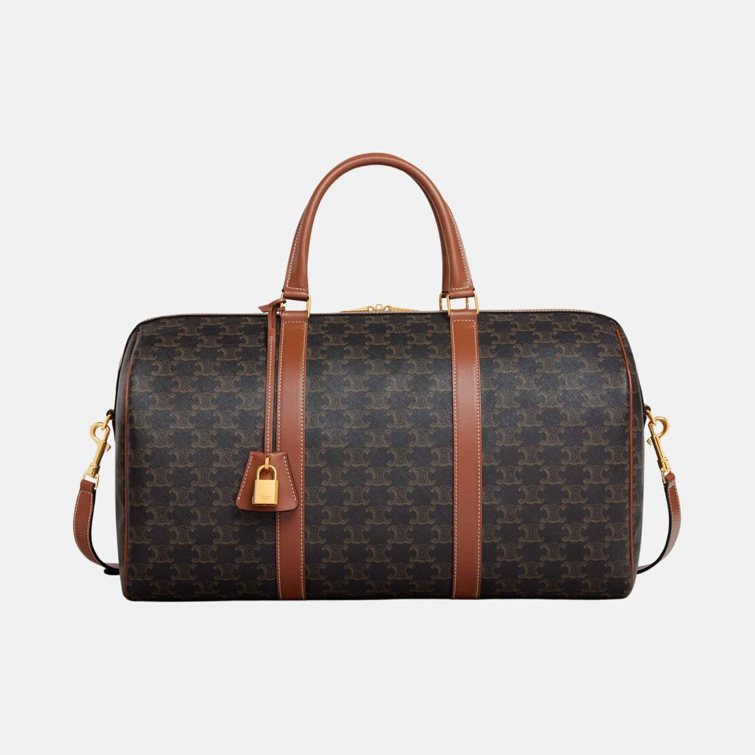 Medium Travel Bag In Triomphe Canvas And Calfskin