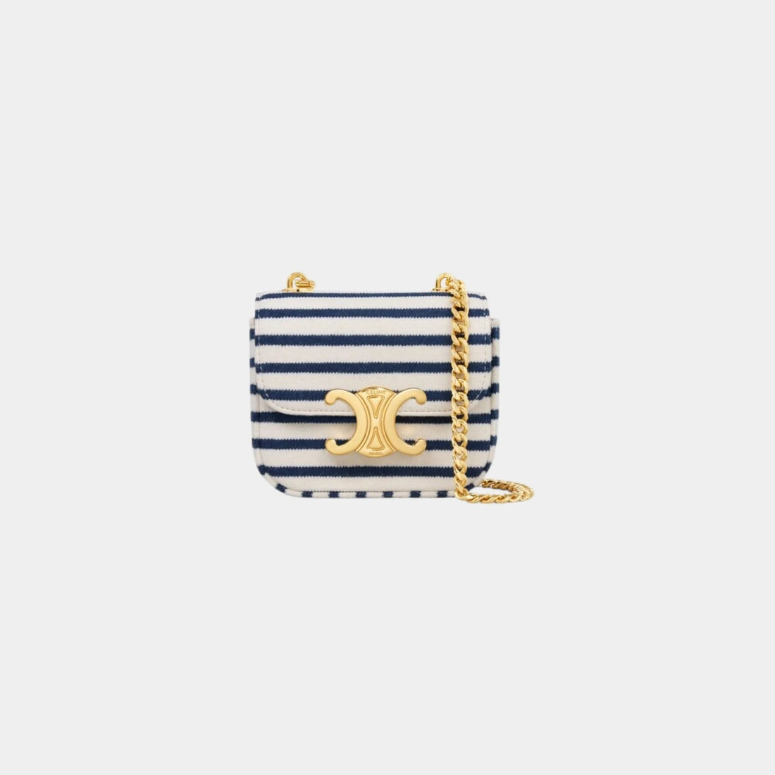 Mini Chain Claude in Striped Textile