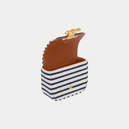 Mini Chain Claude in Striped Textile