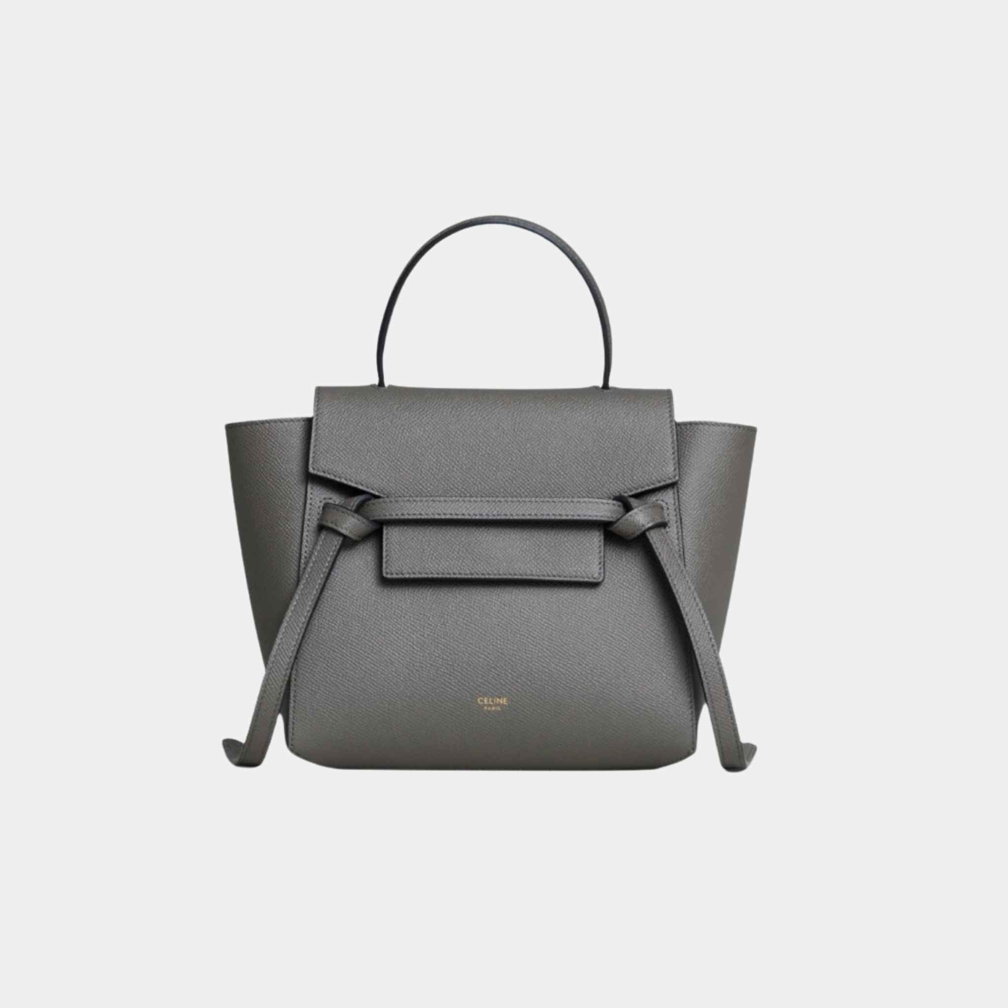 Nano Belt Bag In Grained Calfskin Handbag