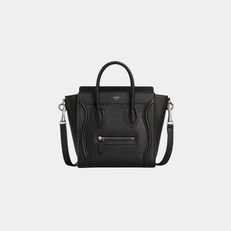 Nano Luggage Bag In Drummed Calfskin Handbag