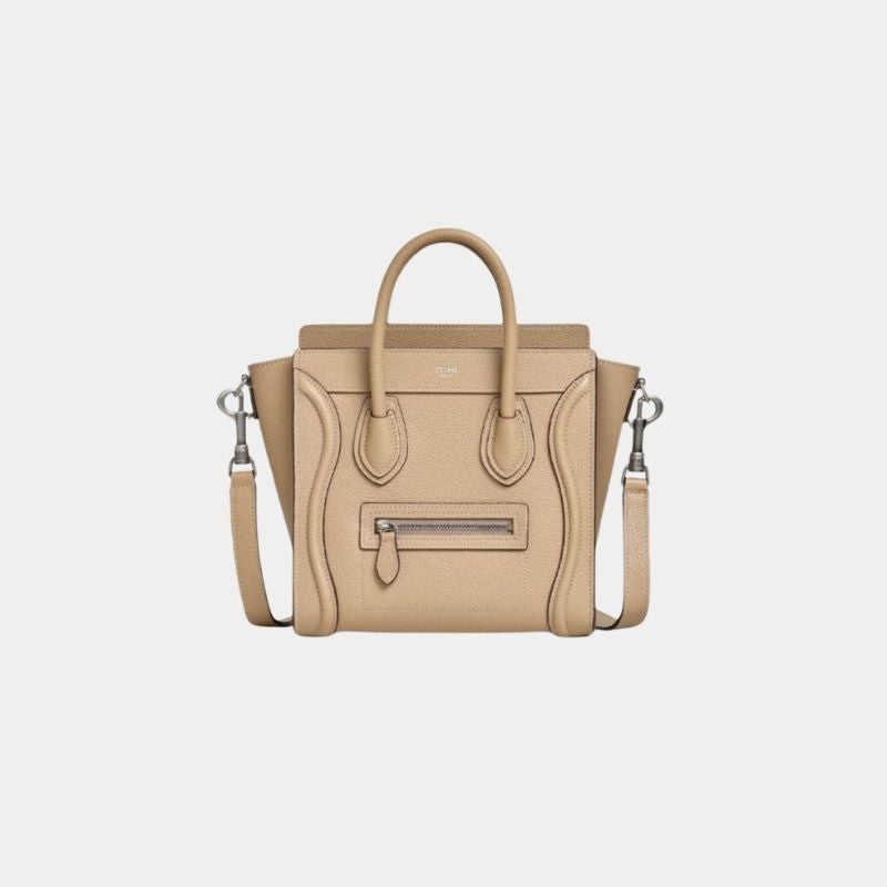 Nano Luggage Bag In Drummed Calfskin Handbag