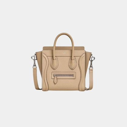 Nano Luggage Bag In Drummed Calfskin Handbag