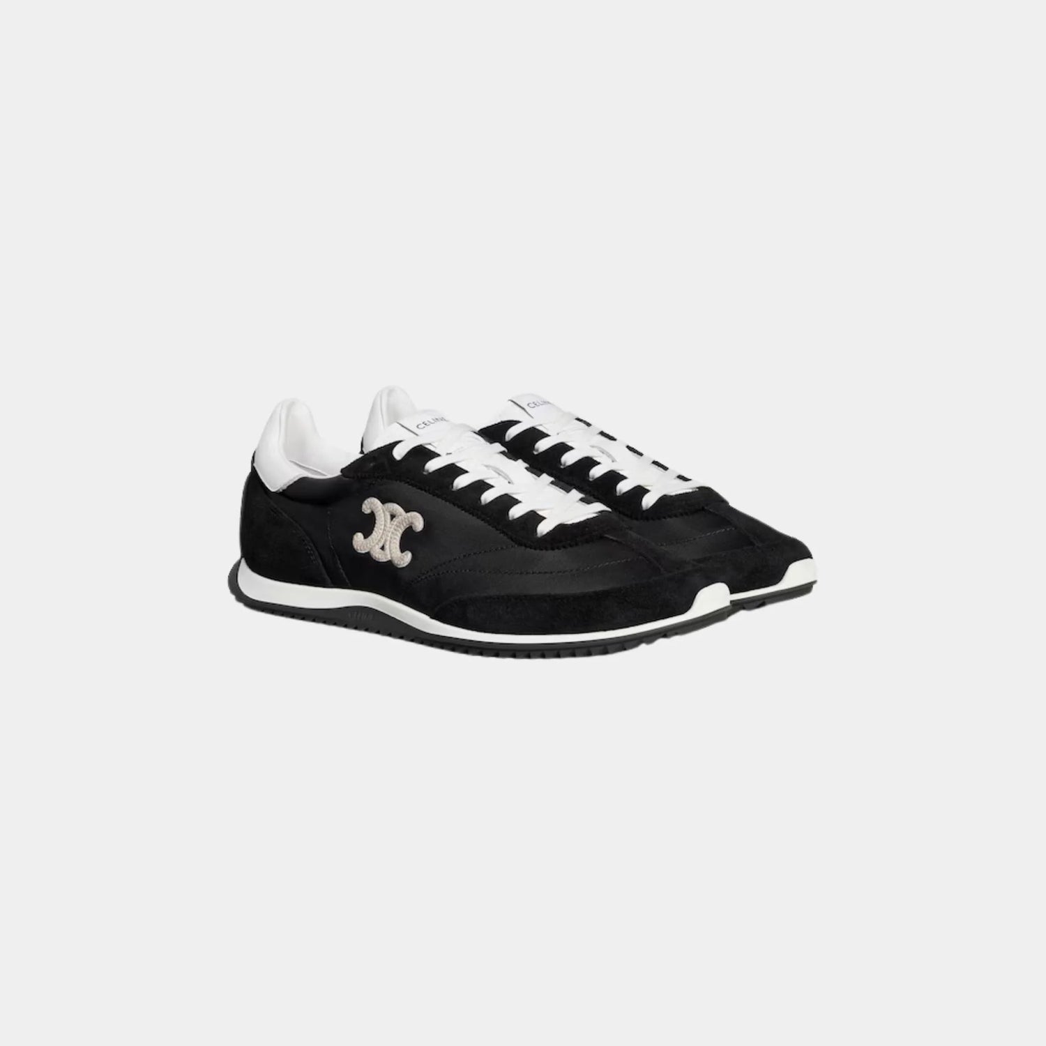 Celine Racer Sneaker With Triomphe in Nylon, Suede &amp; Calfskin