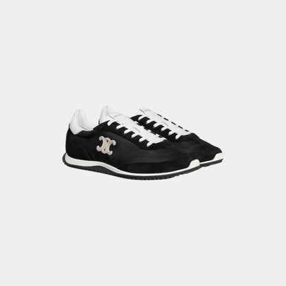 Celine Racer Sneaker With Triomphe in Nylon, Suede &amp; Calfskin