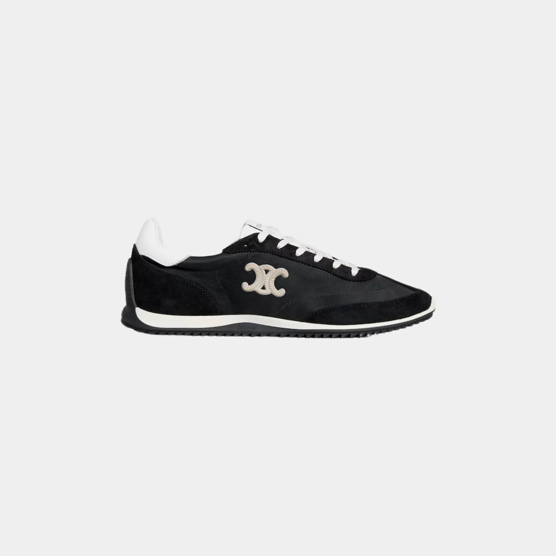 Celine Racer Sneaker With Triomphe in Nylon, Suede &amp; Calfskin