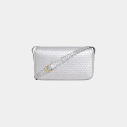 Shoulder Bag Claude in Laminated Calfskin with Triomphe All-over