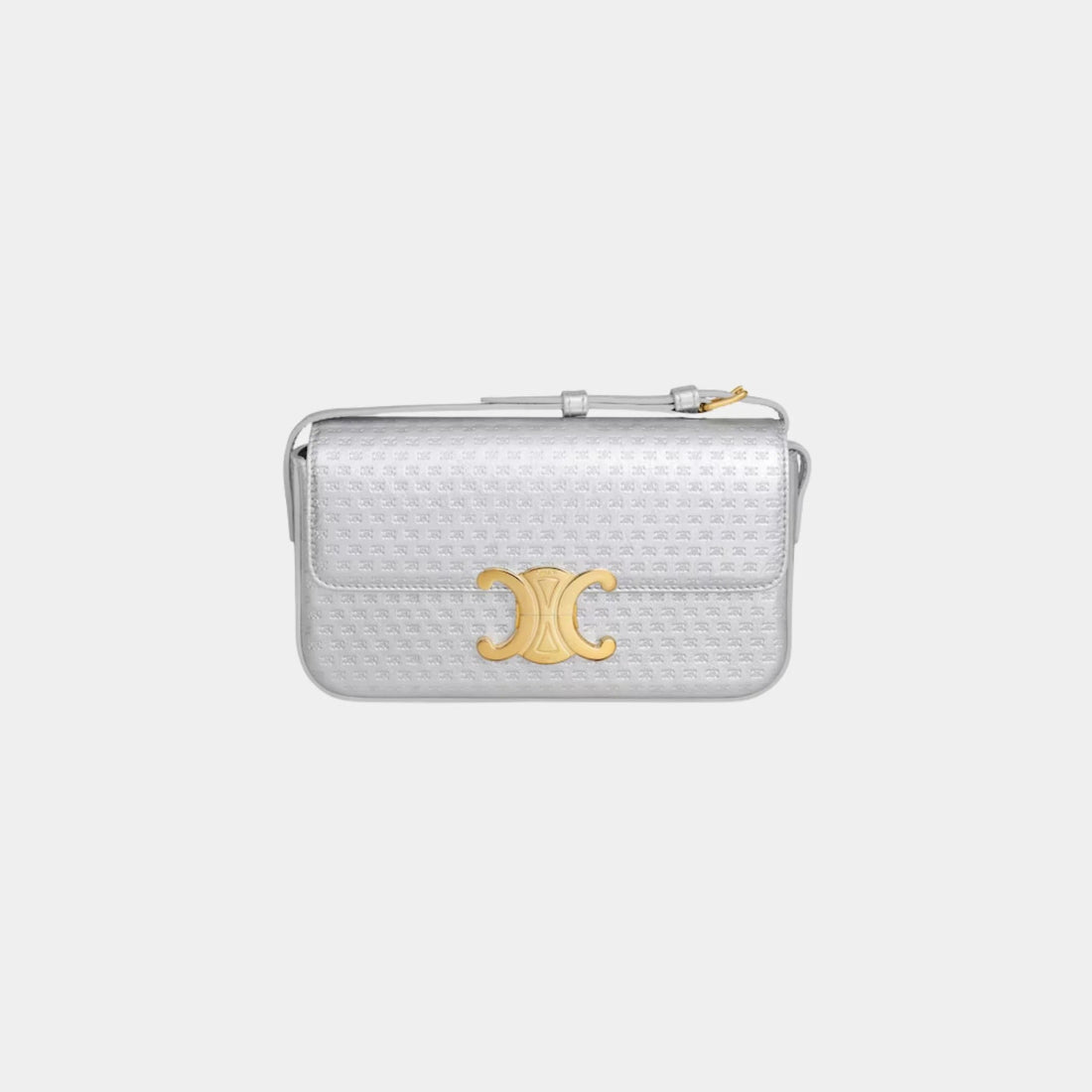 Shoulder Bag Claude in Laminated Calfskin with Triomphe All-over