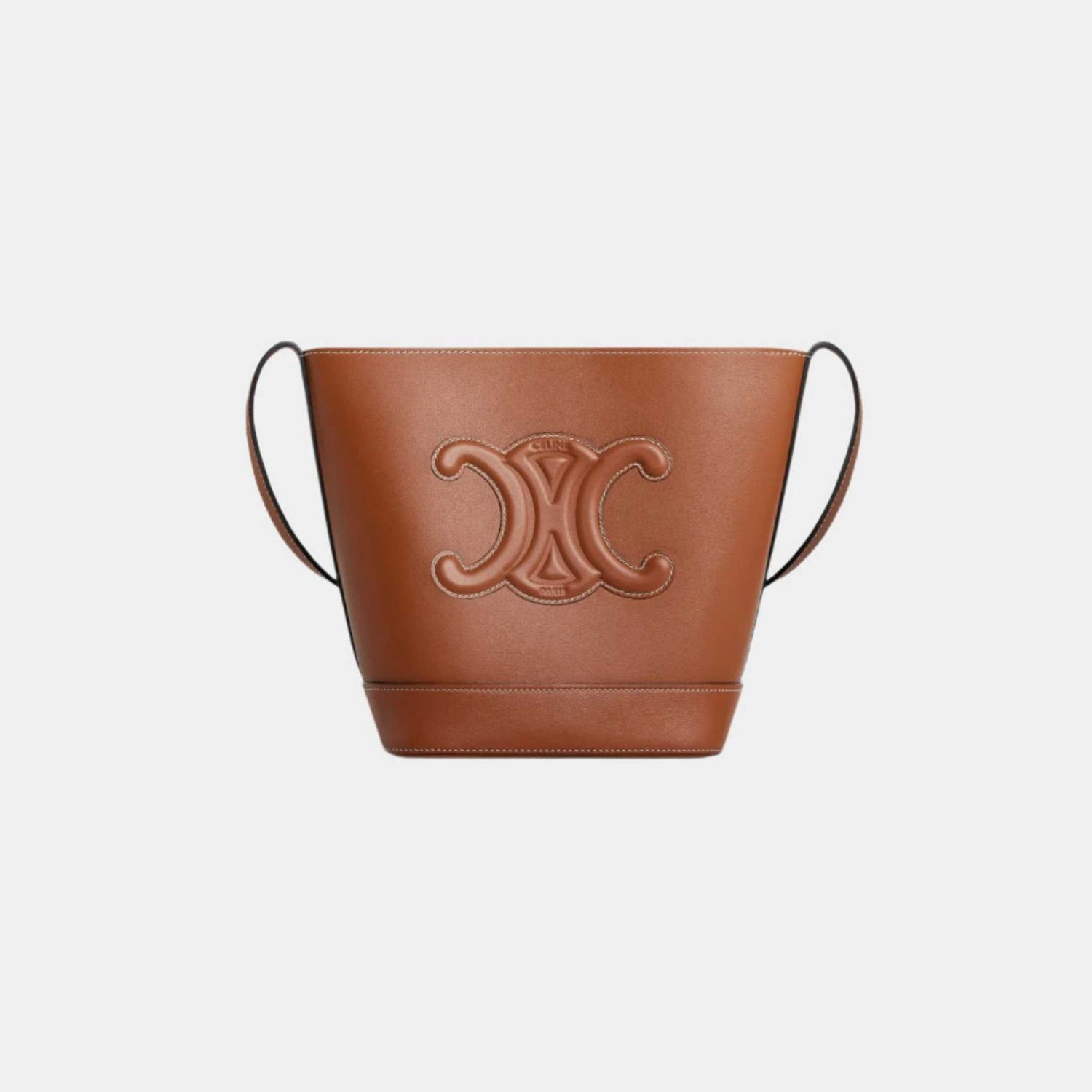 Small Bucket Cuir Triomphe In Smooth Calfskin Handbag