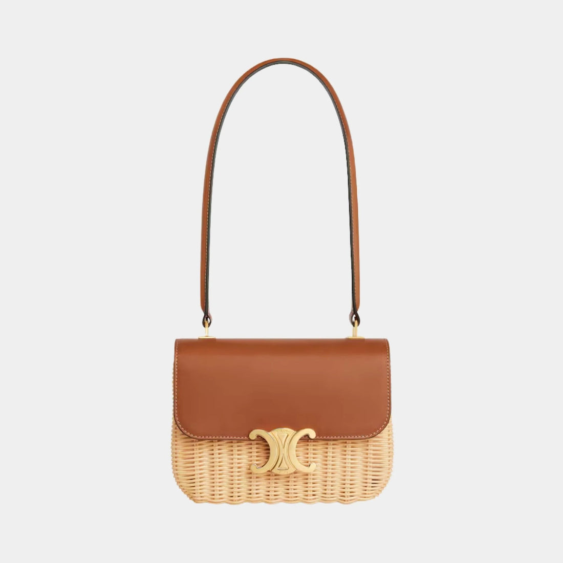 Teen Garance Bag in Wicker and Natural Calfskin
