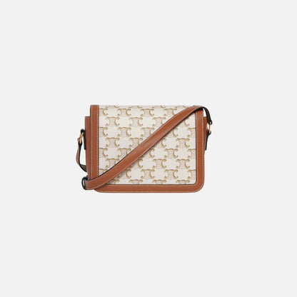 Teen Triomphe Bag In Triomphe Canvas And Calfskin