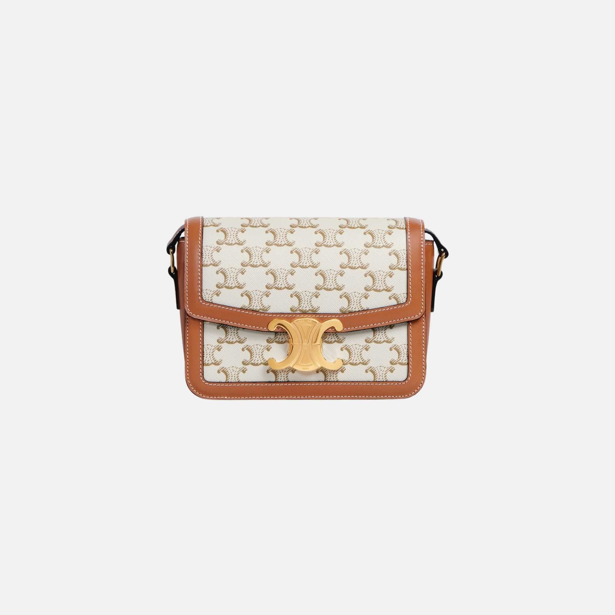 Teen Triomphe Bag In Triomphe Canvas And Calfskin