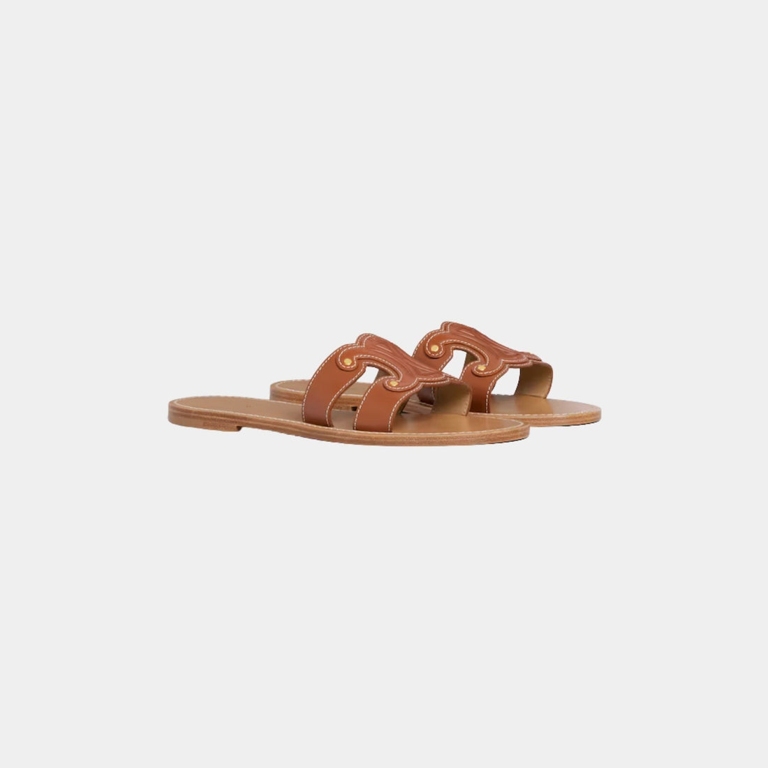Celine Triomphe Mule In Calfskin