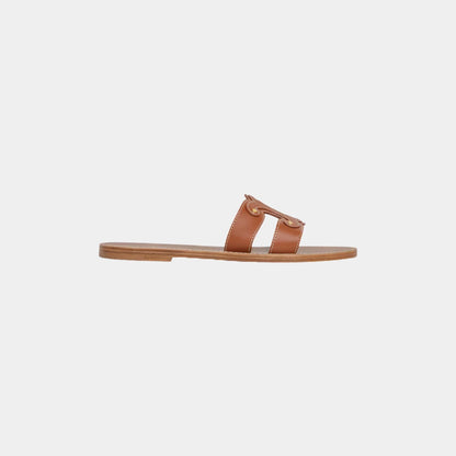 Celine Triomphe Mule In Calfskin