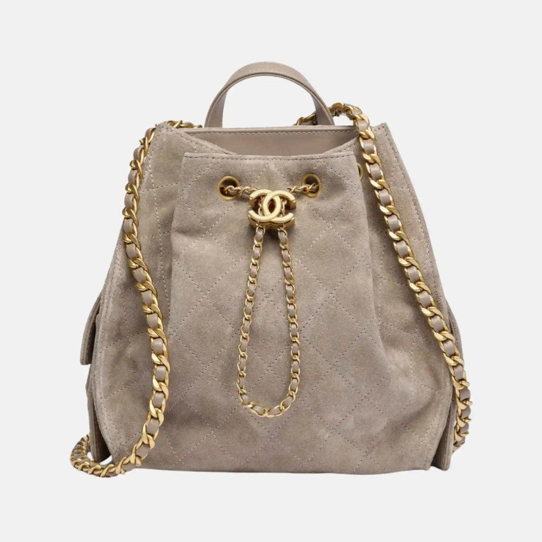 25 Medium Backpack Suede Calfskin Dark Grey Fall Winter Collection