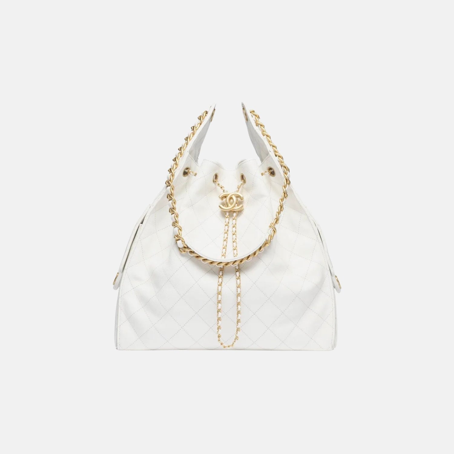 25 Medium Handbag Grained Calfskin And Gold-Tone Metal