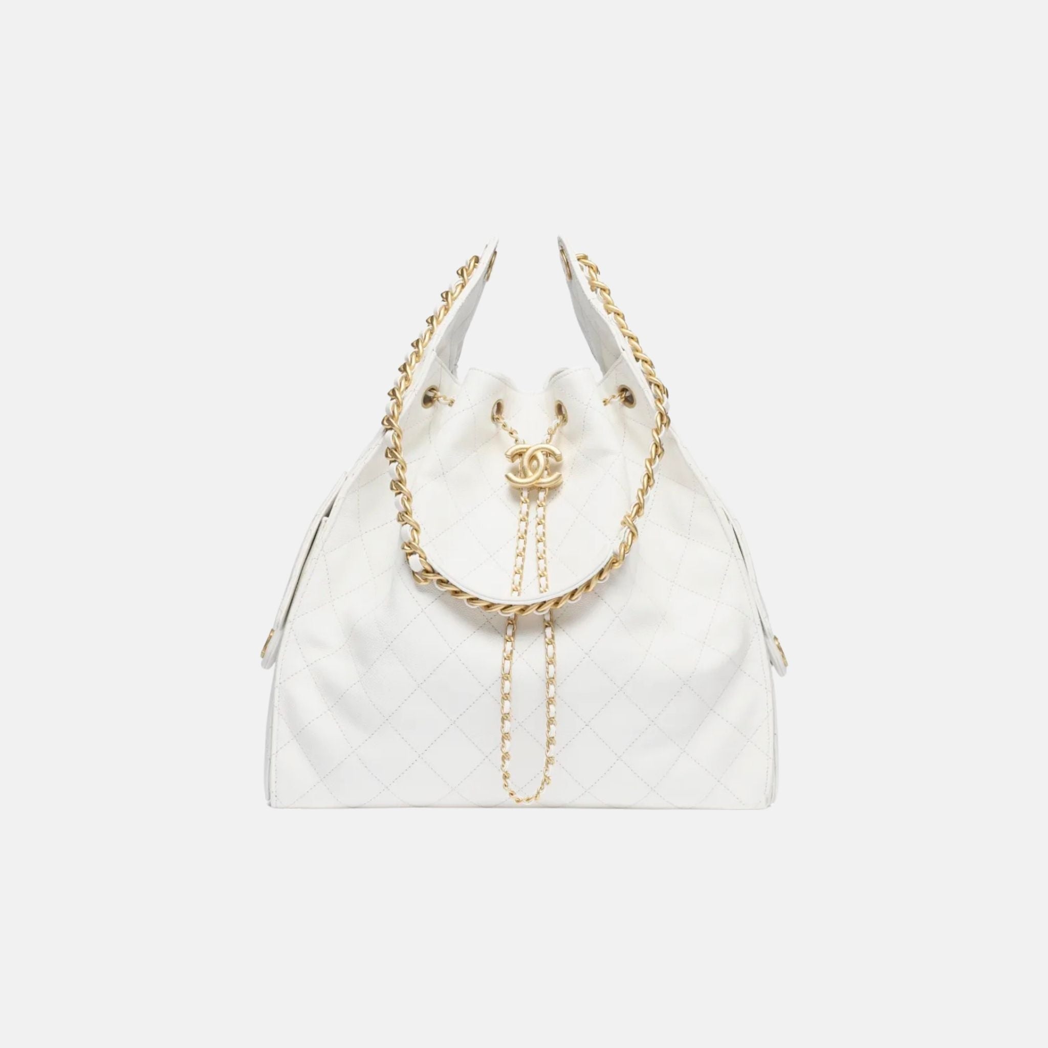 25 Medium Handbag Grained Calfskin And Gold-Tone Metal
