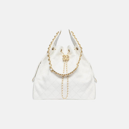 25 Medium Handbag Grained Calfskin And Gold-Tone Metal