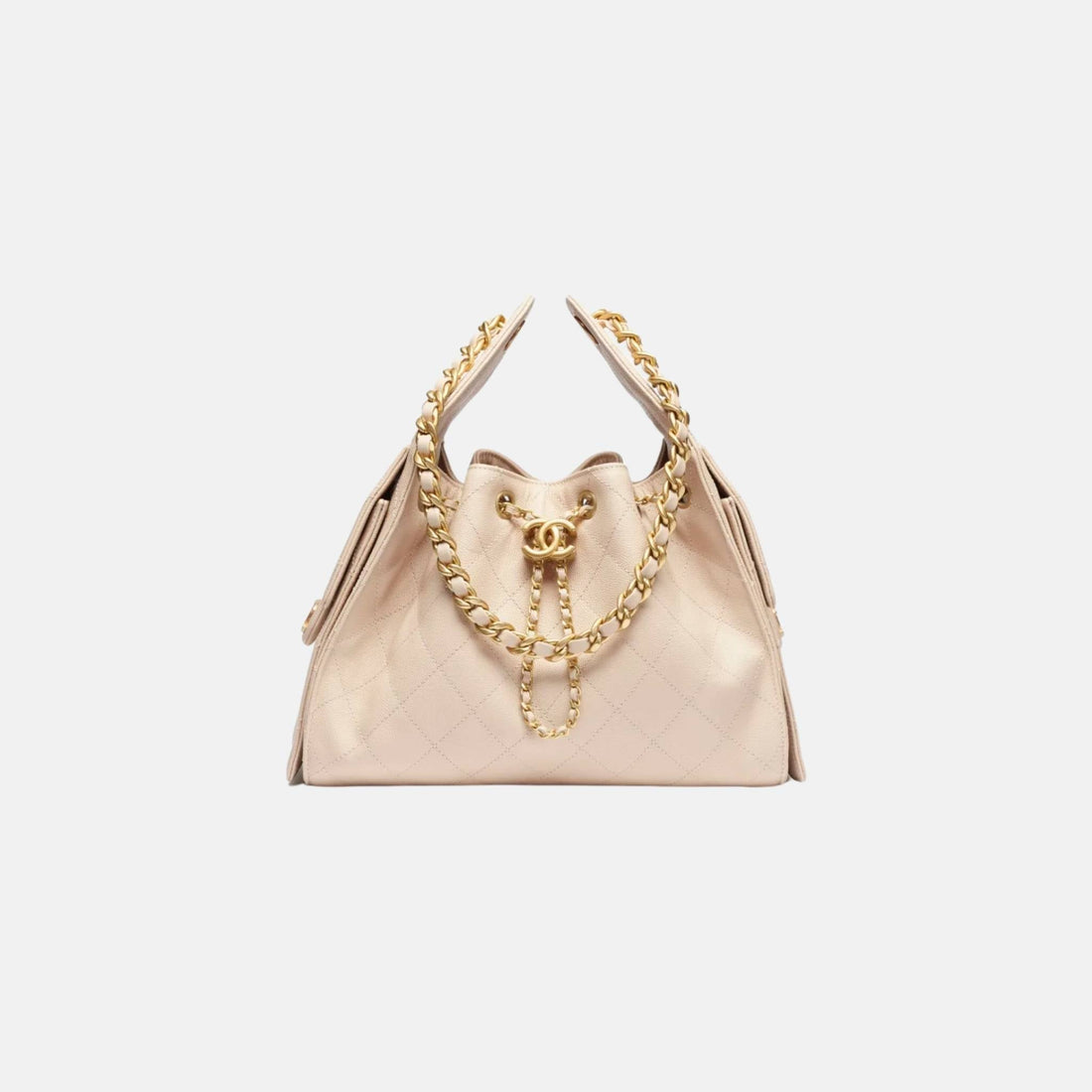 25 Small Handbag Grained Calfskin And Gold-Tone Metal