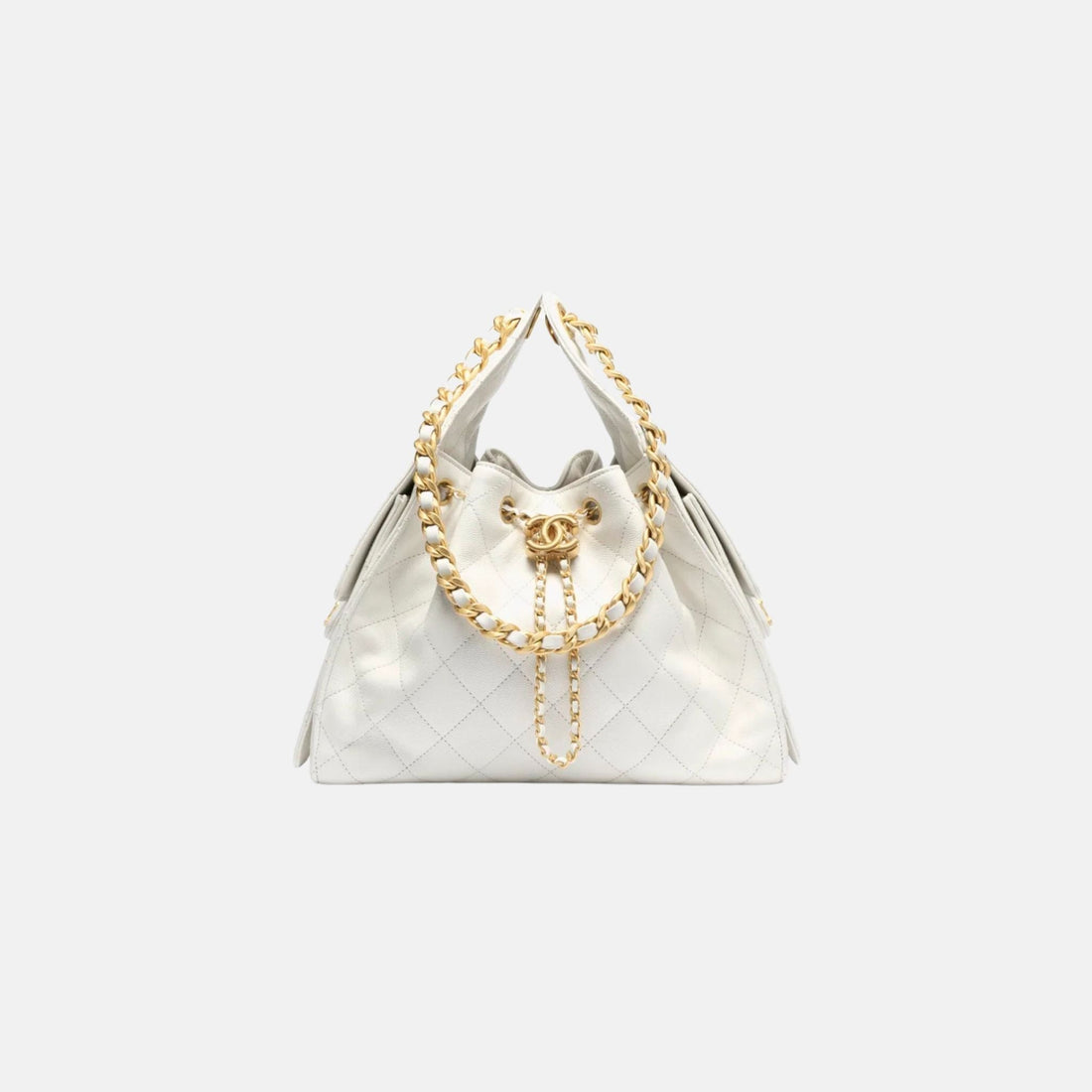 25 Small Handbag Grained Calfskin And Gold-Tone Metal