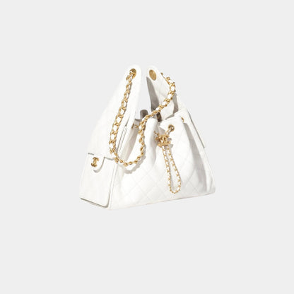 25 Small Handbag Grained Calfskin And Gold-Tone Metal