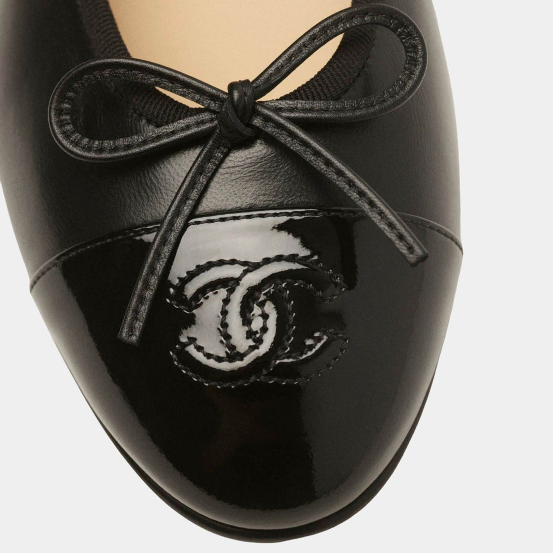Ballerinas in Lambskin and Varnished Calf