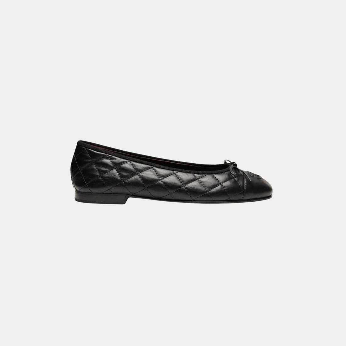 Ballet Flats In Aged Calfskin
