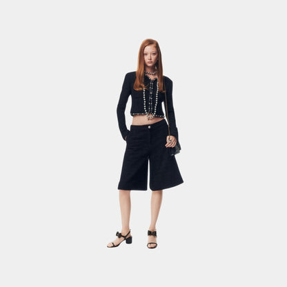 Bermuda Shorts Tweed Black