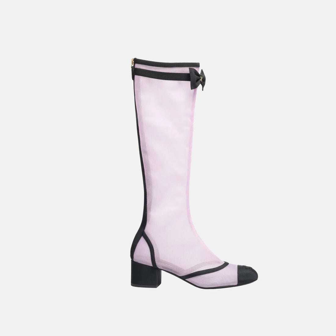 Chanel Boots in Mesh and Grosgrain