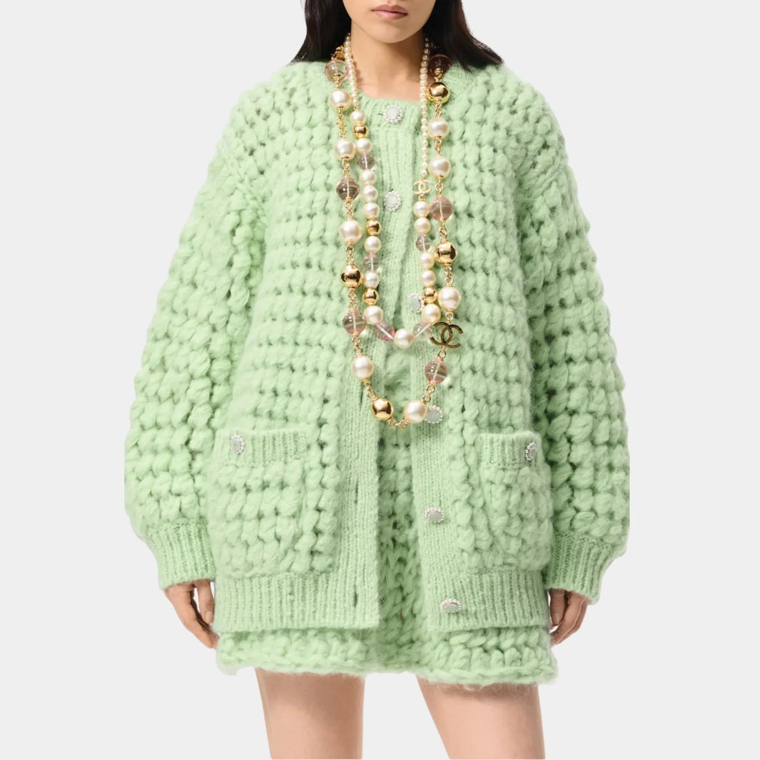 Cardigan in Mohair and Wool