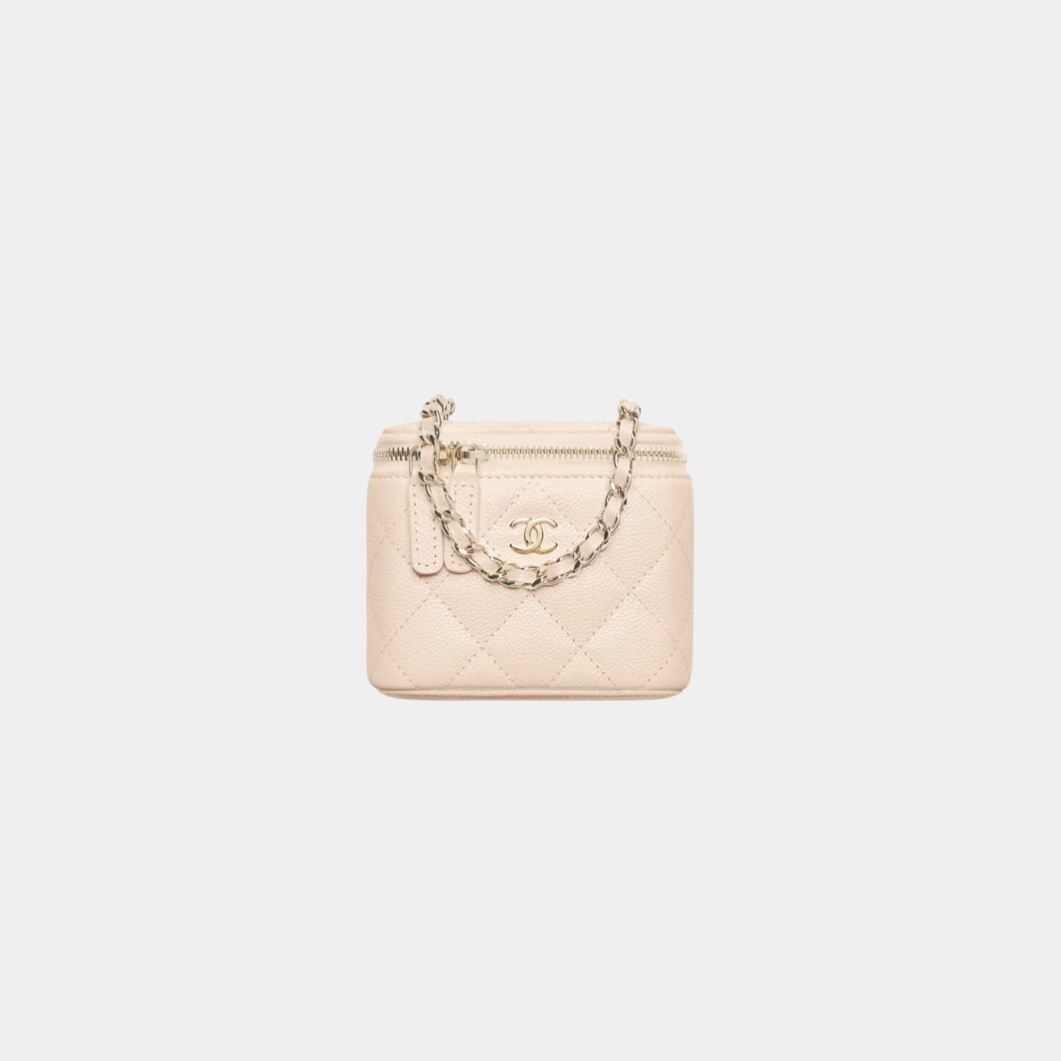 Classic Small Vanity With Chain in Grained Shiny Calfskin