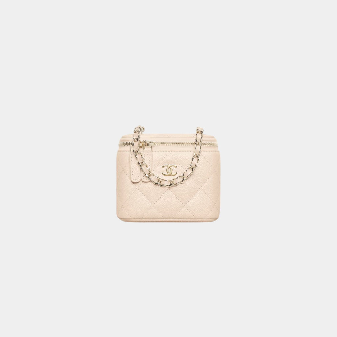 Classic Small Vanity With Chain in Grained Shiny Calfskin