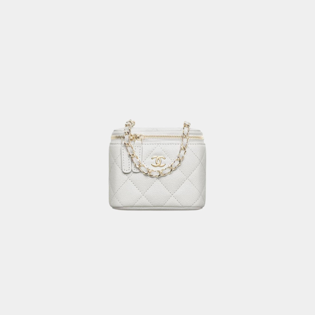 Classic Small Vanity With Chain in Grained Shiny Calfskin