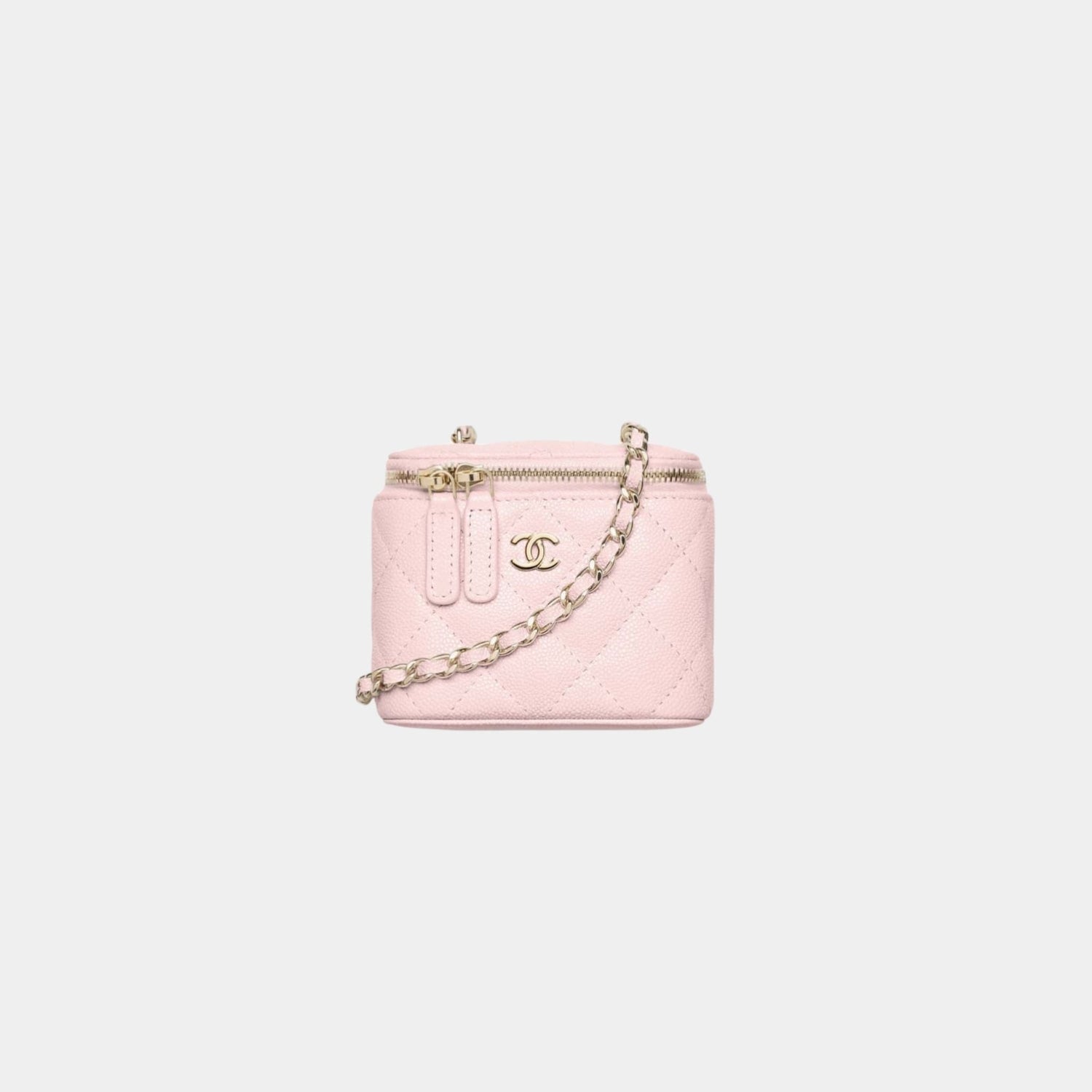 Classic Small Vanity With Chain in Grained Shiny Calfskin