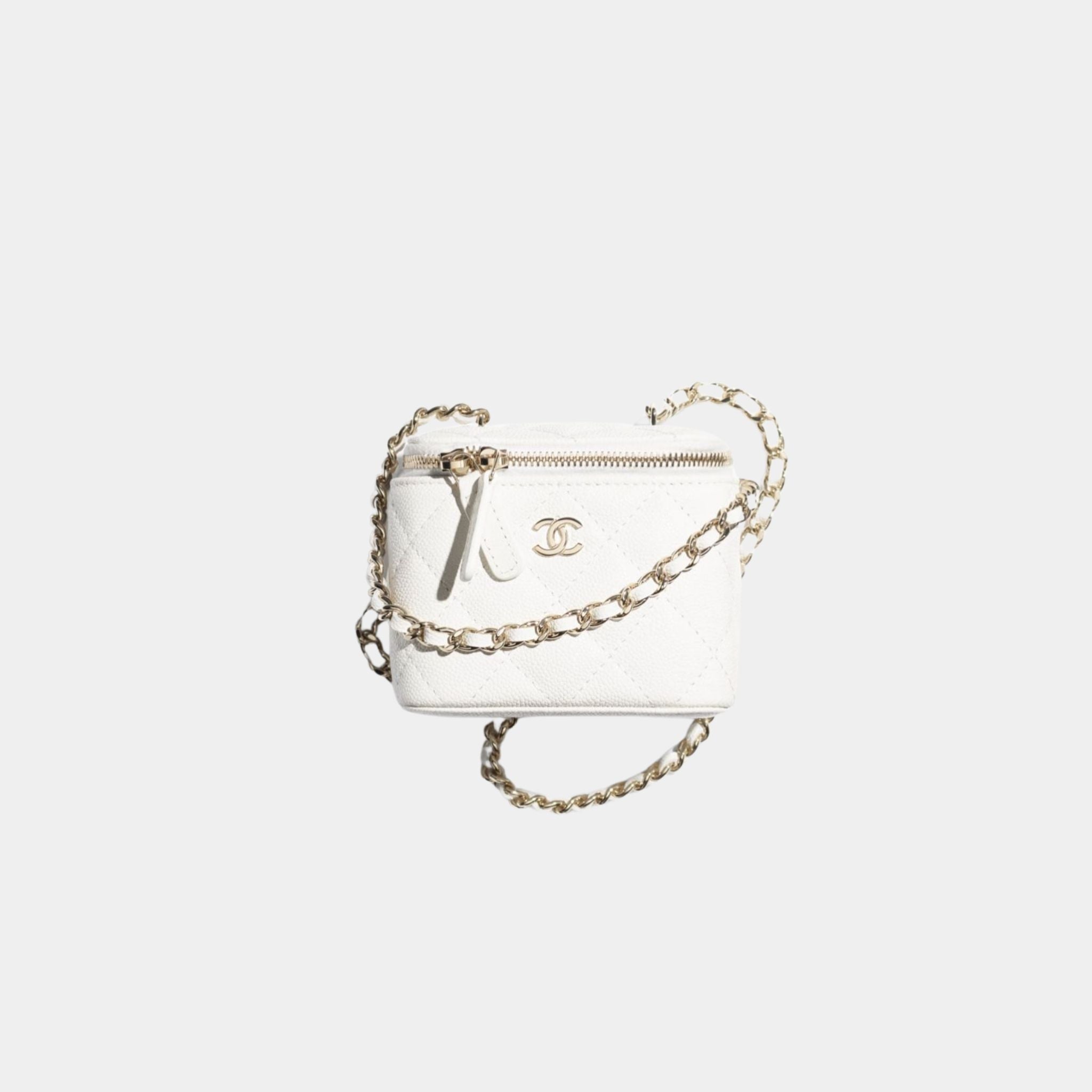 Classic Small Vanity With Chain in Grained Shiny Calfskin