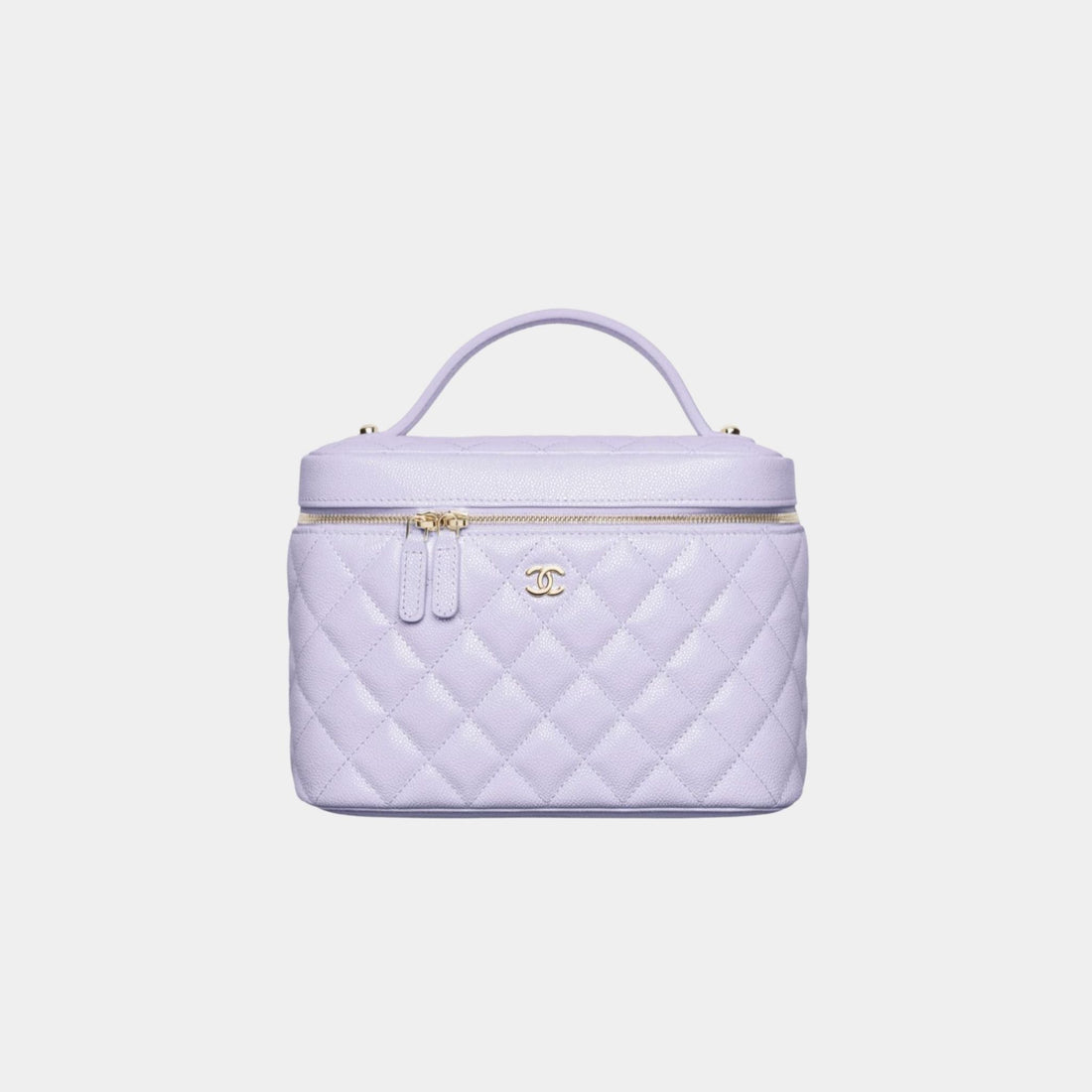 Classic Vanity Pouch in Grained Shiny Calfskin