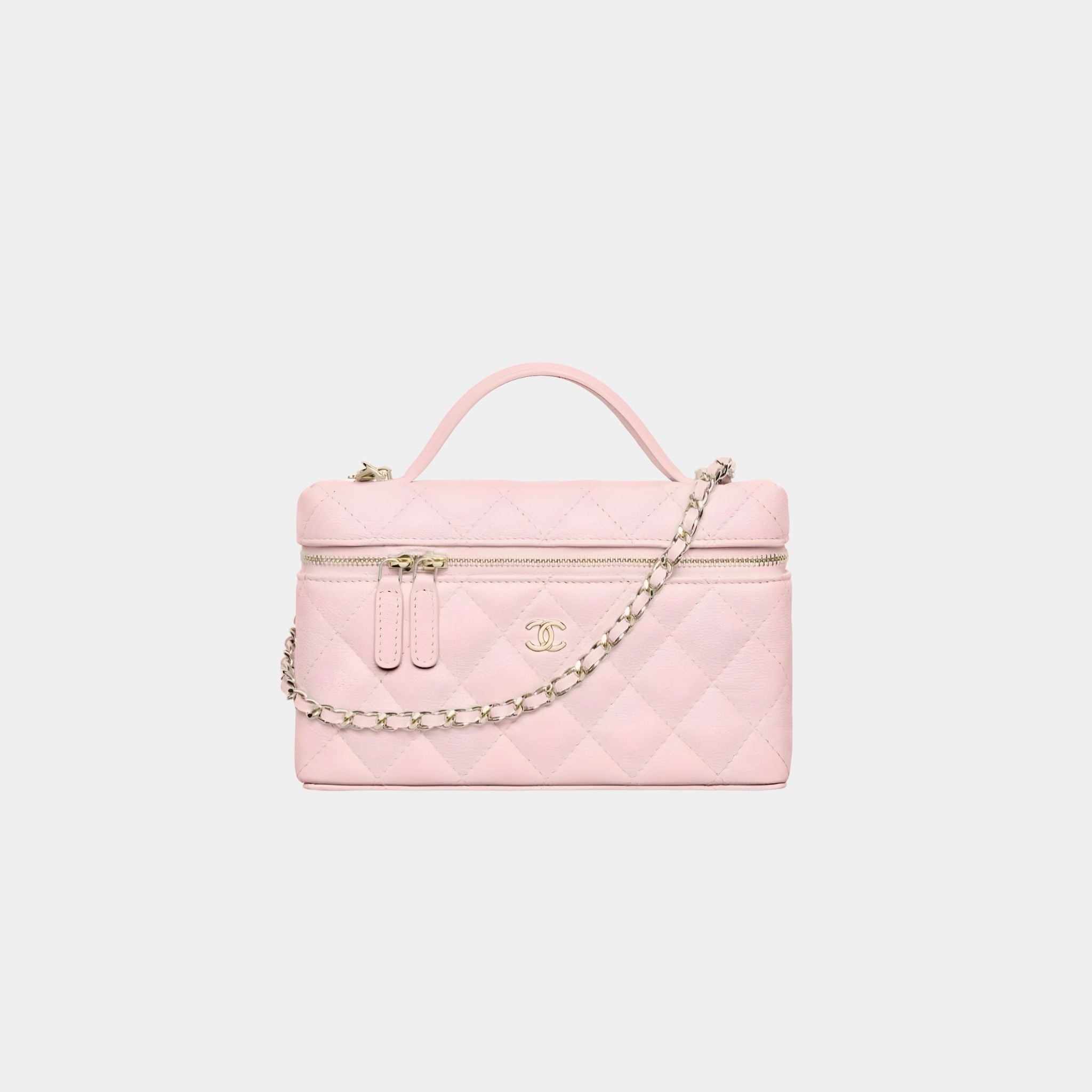 Classic Vanity with Chain in Grained Shiny Calfskin
