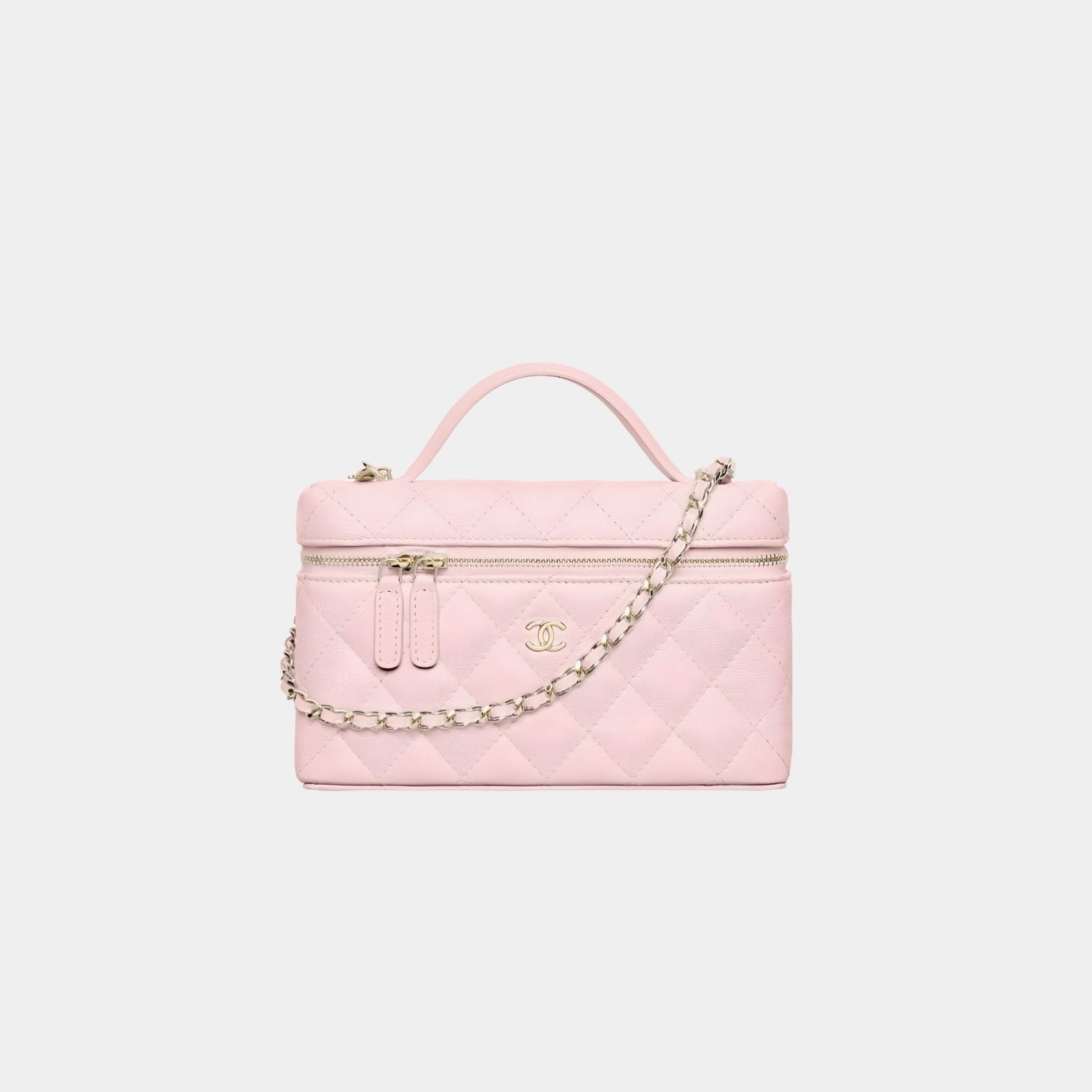 Classic Vanity with Chain in Grained Shiny Calfskin